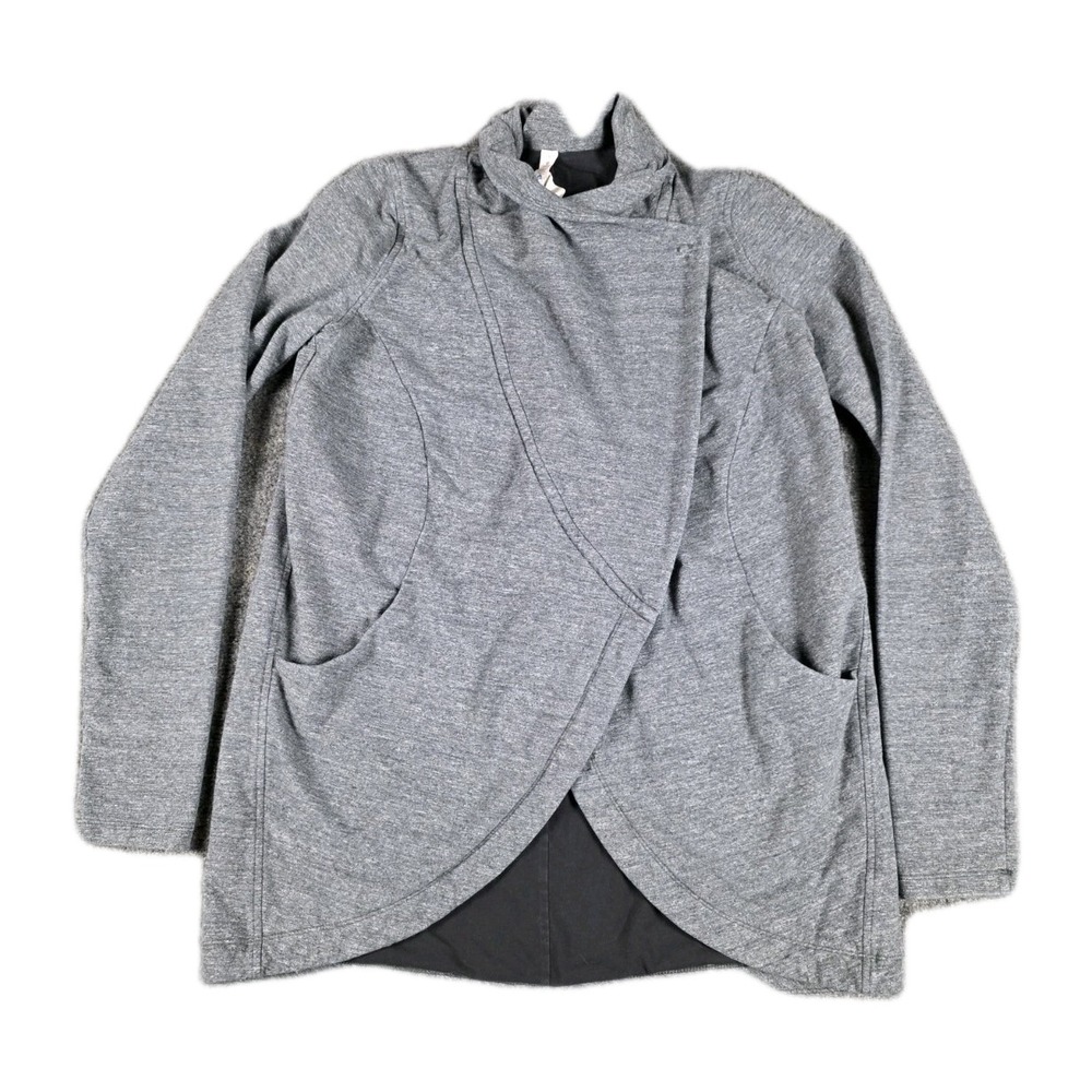 Lululemon Thats A Wrap Sweater Jacket Womens 6 Dark Gray Casual Outerwear